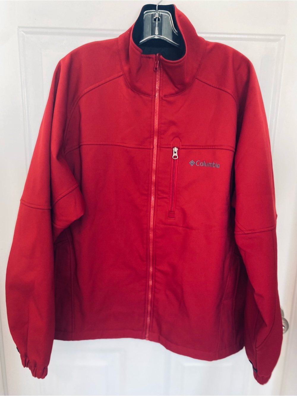 Columbia Men's Red Softshell Jacket - Full Zip XL